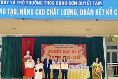 SƠ KẾT HỌC KÌ I – NĂM HỌC 2025–2026 TRƯỜNG THCS CHÂU SƠN – PHƯỜNG CHÂU SƠN, TỈNH NINH BÌNH