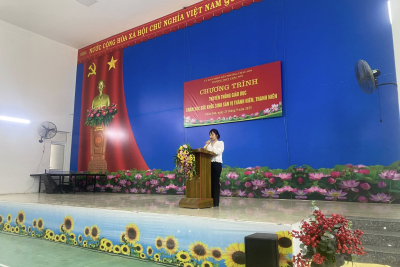 CHƯƠNG TRÌNH TRUYỀN THÔNG GIÁO DỤC 🌸 Ngày 25/9/2025, Trường THCS Châu Sơn đã tổ chức chương trình “Chăm sóc sức khỏe sinh sản vị thành niên, thanh niên”.